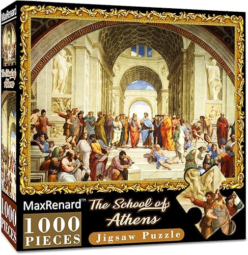 MaxRenard Rompecabezas de pintura al Ăłleo famoso de 1000 piezas de la escuela de Atenas Rafael para adultos colecciĂłn de museo decoraciĂłn del hogar MaxRenard Rompecabezas de pintura al Ăłleo famoso de 1000 piezas de la escuela de Atenas Rafael para adultos colecciĂłn de museo decoraciĂłn del hogar