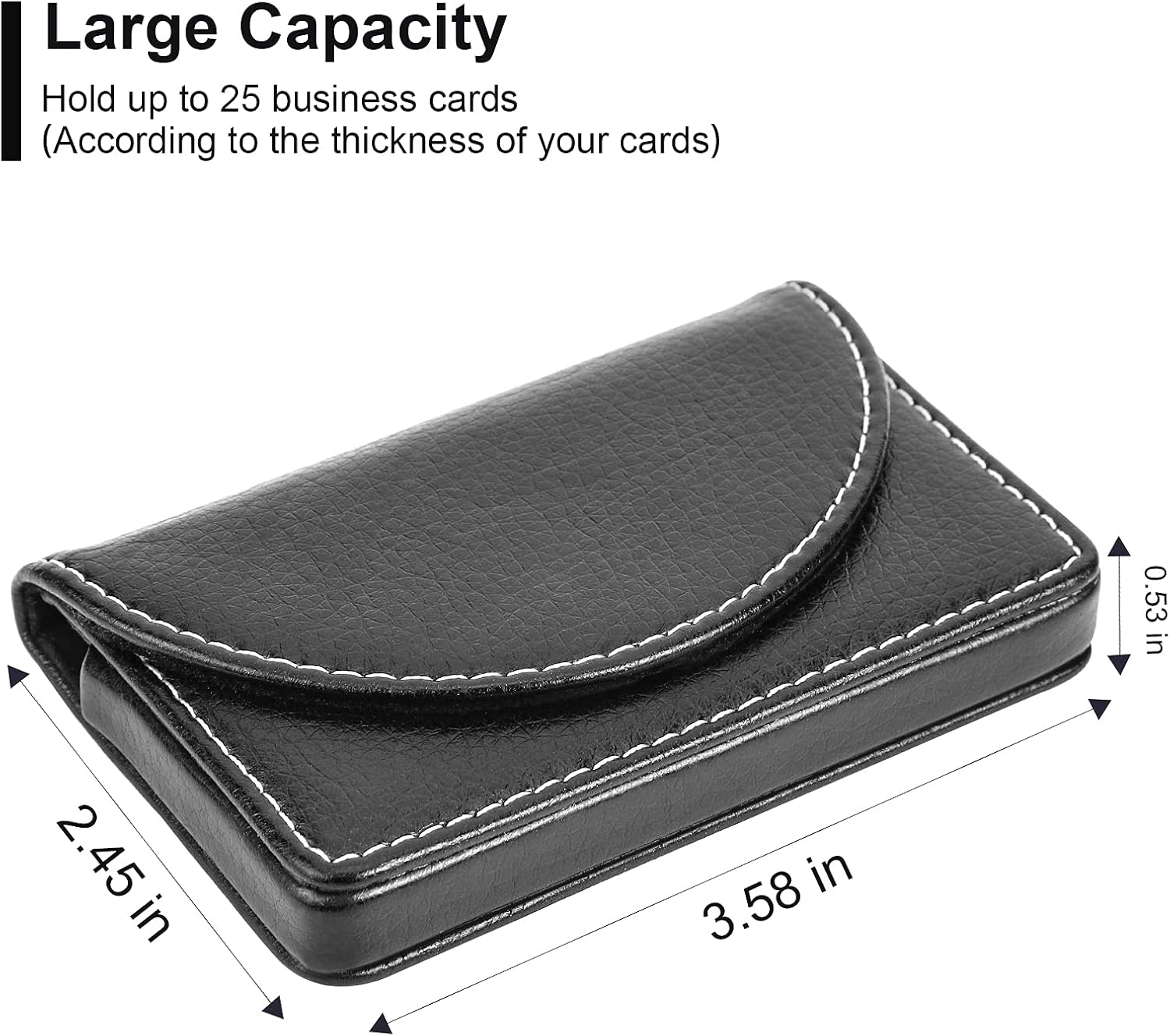 MaxGear PU Leather Business Card Holder Case for Men or Women image 4