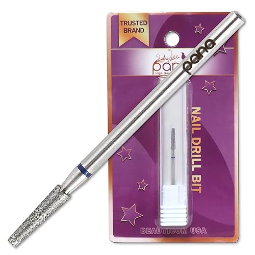 PANA Broca de diamante para uñas de 332 pulgadas (grano medio)  Brocas profesionales para uñas de gel acrílico, manicura seca, pedicura,