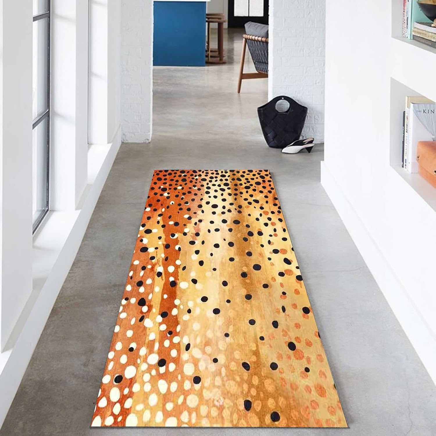 モダンな廊下ランナーラグ 滑り止め 洗える ホームデコレーション 廊下 ホール オフィス ダイニング 玄関 フロアマット 70x50