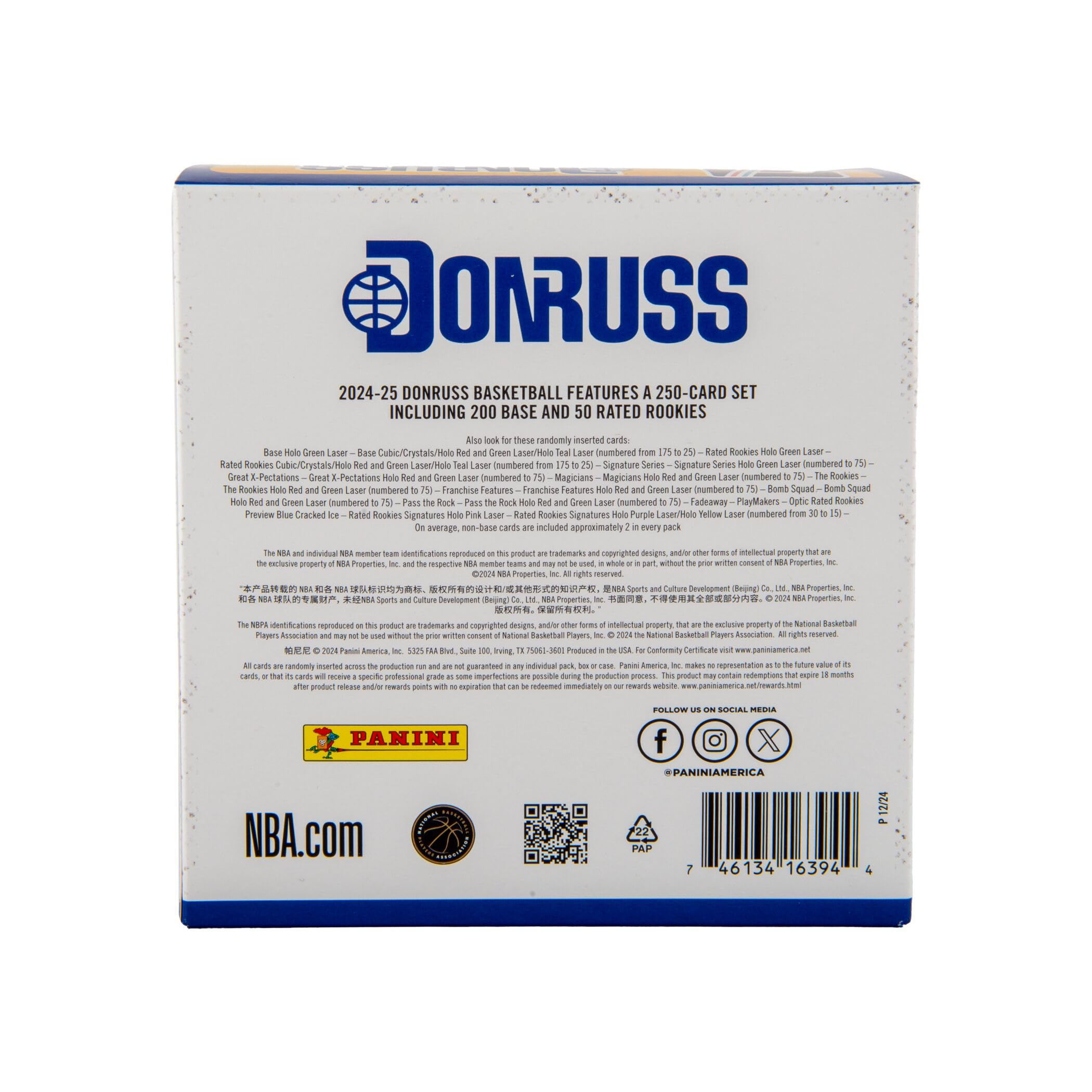 Panini Donruss Basketball Cartes à Collectionner Mega Box 2024-25