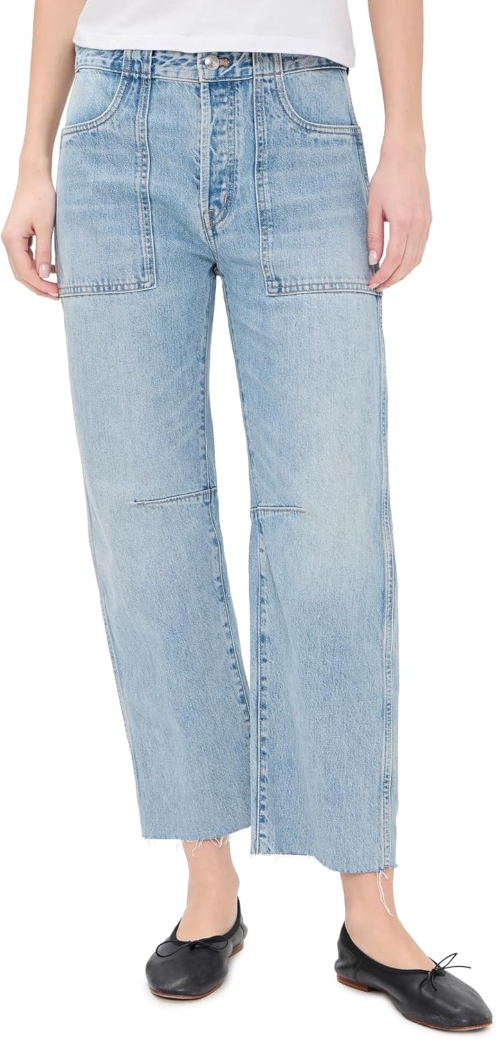 Madewell Women's The Darted Utility Barrel Leg Jeans