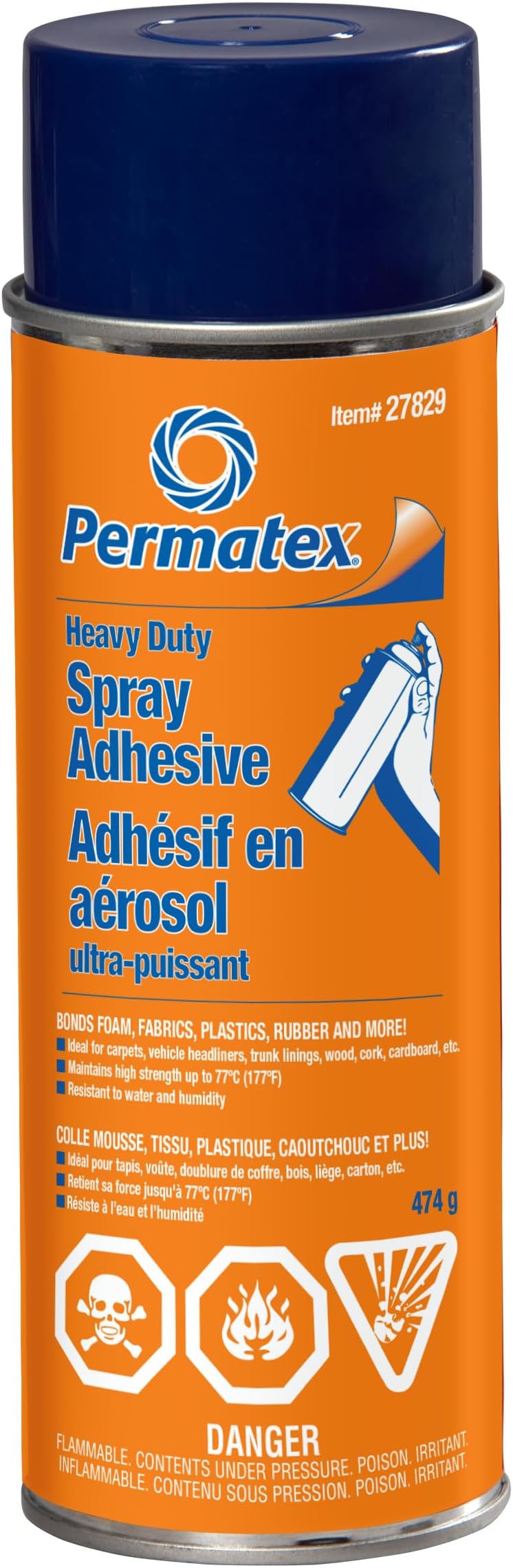 Permatex 27829 Heavy Duty Spray Adhesive,474g, Orange Amazon.ca