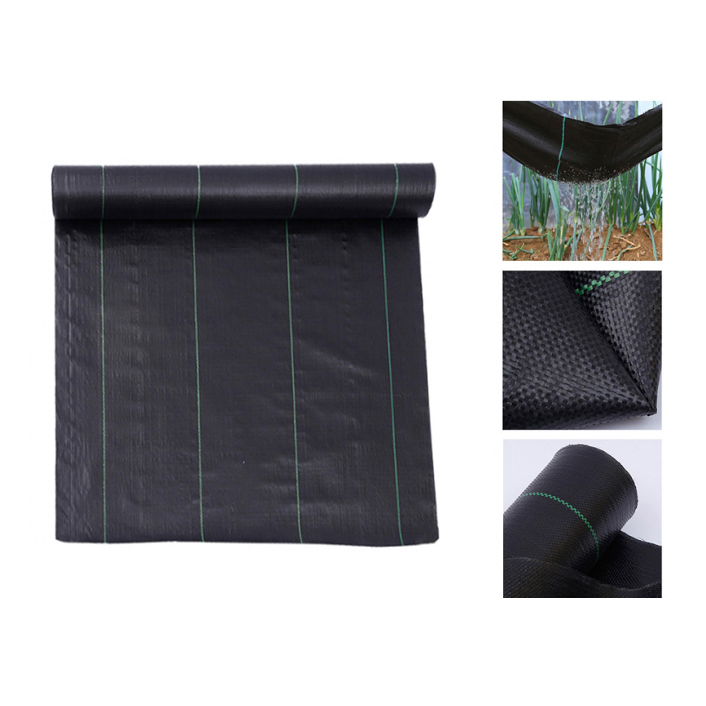 A2ZWORLD Lona antihierba 5 x 2 m x 10 m, 100 m², transpirable, permeable, de polipropileno, resistente a los rayos UV, fácil de cortar e instalar, ecológica contra las malas hierbas