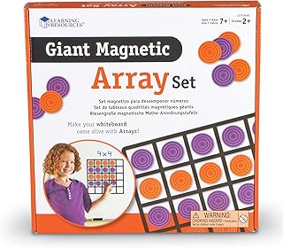 Learning Resources Giant Magnetic Array Set - Math Teacher and Classroom Supplies, Homeschool Math Tools
