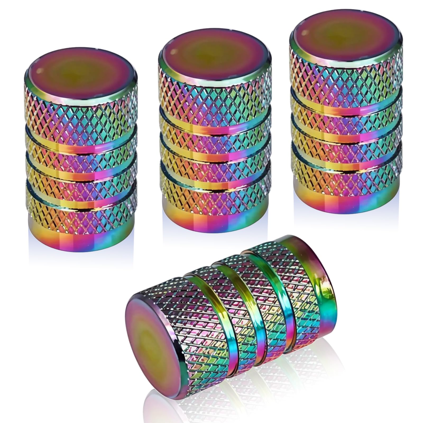 DBlosp Car Tire Valve Stem Caps 4 PCS Alloy Tire Valve Stem Caps Durable Stylish Air Caps for