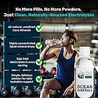 Vista 5 de Baja Gold Liquid Trace Mineral Drops – Pure Ocean-Based Minerals for Water & Food Unrefined Electrolytes for Balanced Taste Mineral-Rich Saline