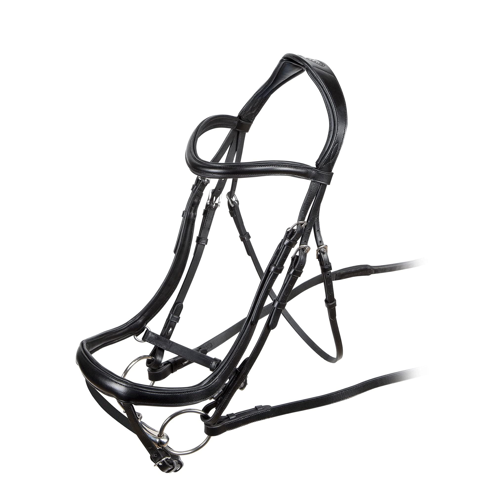 Shires Velociti Ergonomic Curved Flash Bridle - Black Cob