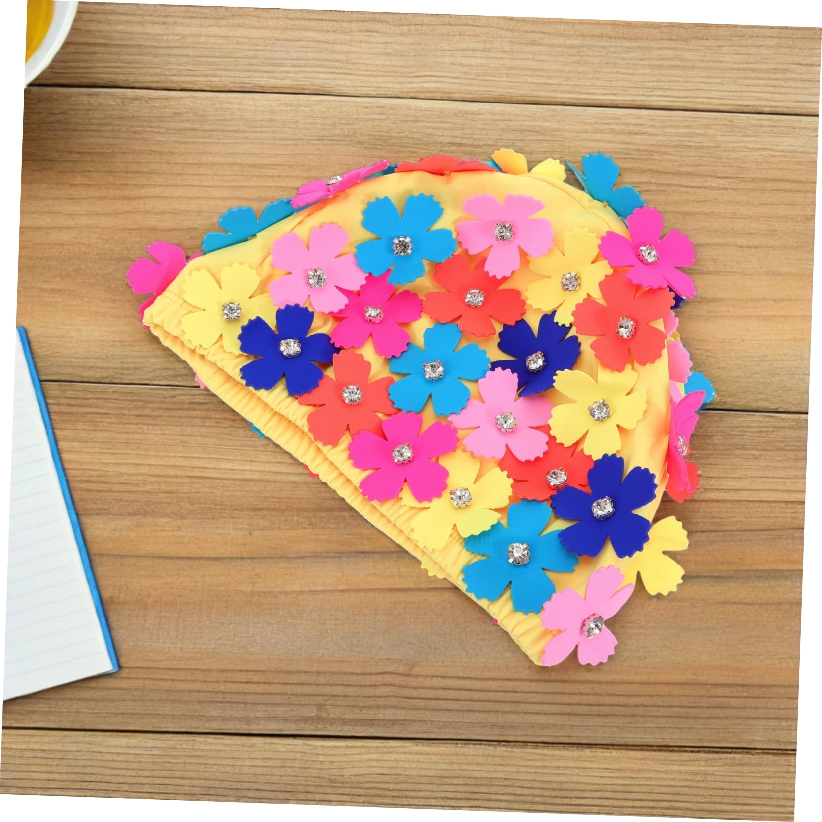 Bonnet de Bain à Fleurs Imitation 2pcs Nylon Femme Fête