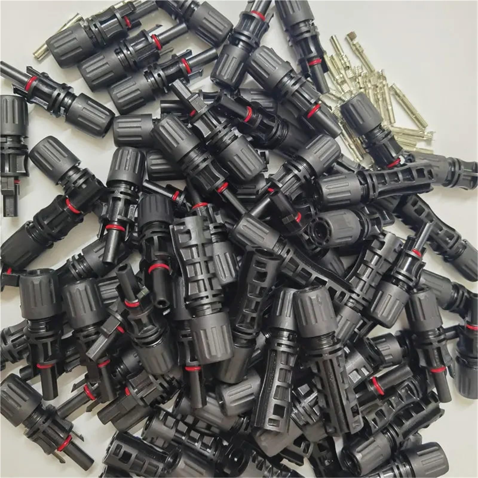1500V 1000VDC 30A 50A Connettore solare maschio e femmina Connettore pannello solare for pannello solare fotovoltaico On/Off 1/5/10/20/30 coppie(Dark Grey,10 Pairs)