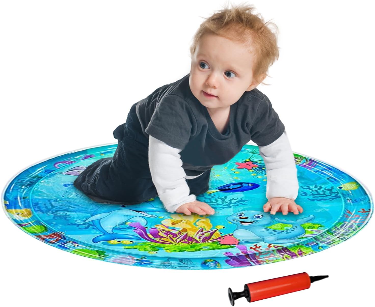 ad acqua per gatti, tappetino da gioco interattivo per gatti, giocattoli interattivi, tappetino di raffreddamento gonfiabile per bambini, cani, per interni ed esterni, vacanze, viaggi, estate