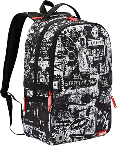 Miniatura 1 de UNIKER Mochila de graffiti, mochila para laptop de diseño para trabajo de 15.6 pulgadas, mochila resistente al agua, graffiti urbano