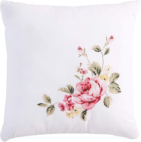 Miniatura 8 de Laura Ashley Inicio - Juego de edredón Queen, ropa de cama reversible de algodón, incluye fundas a juego con fundas de almohada y almohadas europeas