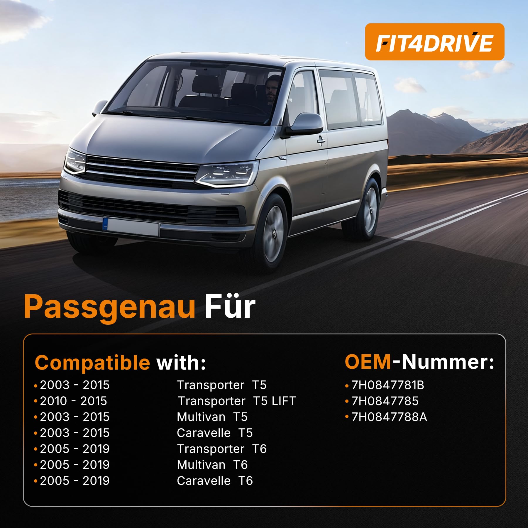 7H0847781B Reparatursatz Schiebe-Seitenfenster, Schiebefenster für VW T5 Transporter Multivan Caravelle 2003-2015 T6 Transporter Multivan Caravelle 2005-2019 7H0847785 7H0847788A
