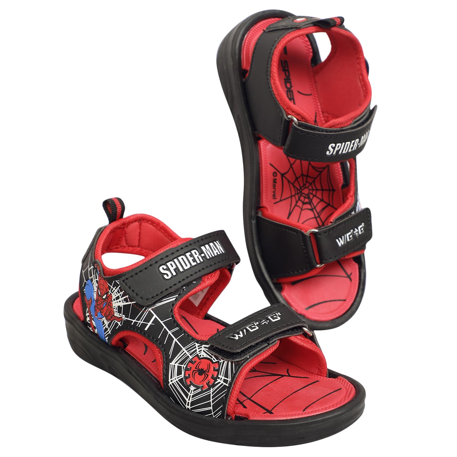 Kidsville Kids Boys Spiderman Printed Black/Red Sandals (B0CNH3SNCW) Amazon Price History, Amazon Price Tracker