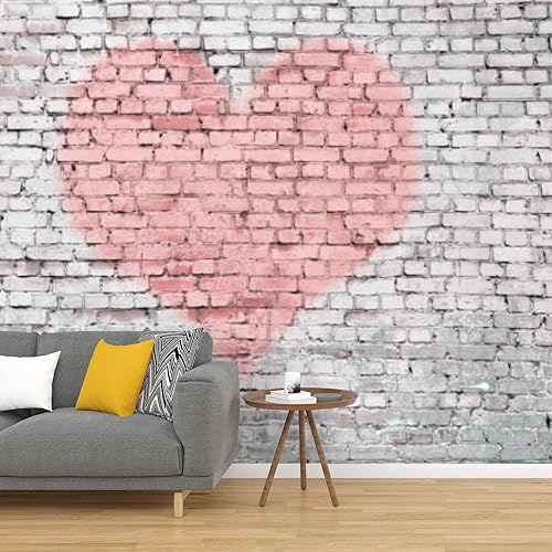 Miniatura 3 de Papel tapiz autoadhesivo de PVC, diseño de corazón antiguo, grafiti, día de San Valentín, calcomanías de pared para dormitorio de niñas, decoración