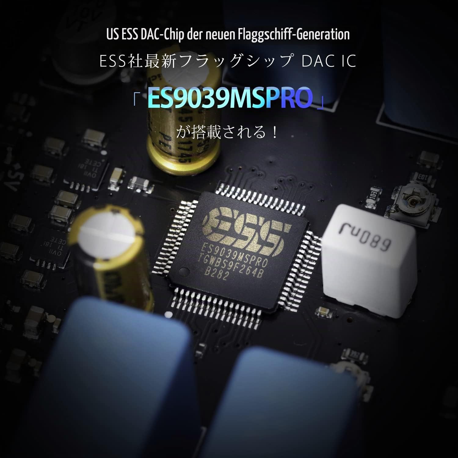 S.M.S.L D400ES Audio DAC, ES9039MSPRO Chip, MQA Hard Decoding XMOS XU-316 DSD512 PCM aptX THD+N 0.00005%(-125dB), USB/Optisch/Koaxial/Bluetooth/I²S/AES Eingang mit Fernbedienung