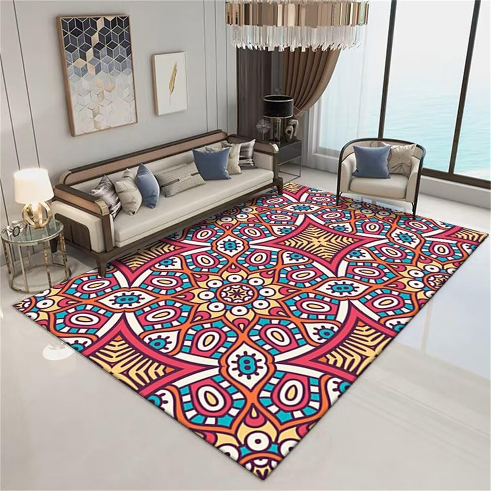 Tapis chambre adulte rouge 90x180cm antidérapant pour éviter les glissades au réveil