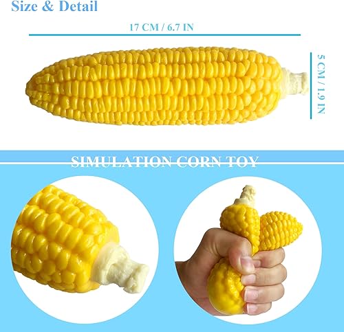 Miniatura 3 de Juguetes esponjosos de maíz para aliviar el estrés, juguete suave perfumado de simulación de maíz, juguetes para apretar, lindo regalo de cumpleaños