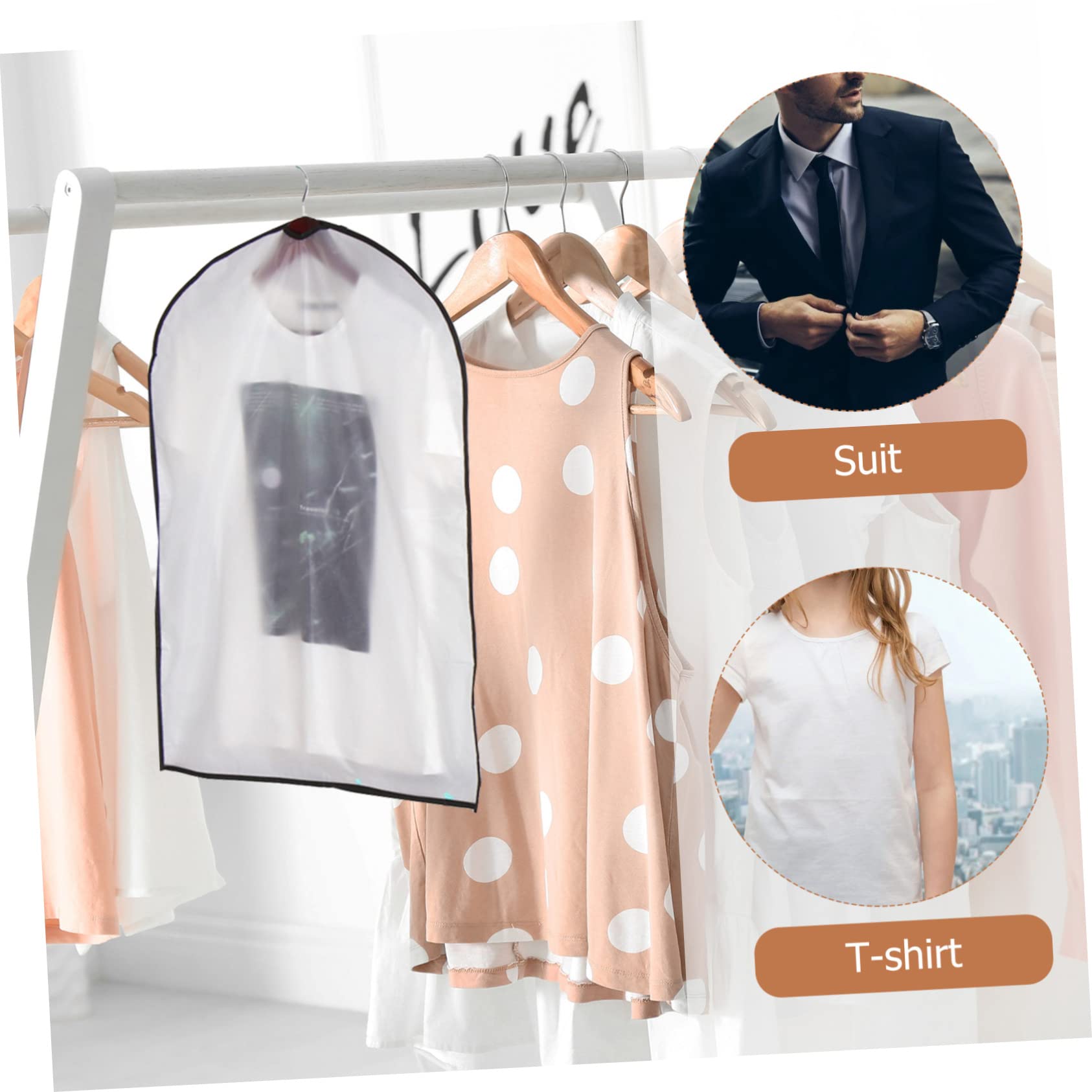 10piezas Bolsa Polvo De Fundas Para Guardar Vestidos y Ropa Funda Para Armario Transparente Para Colgar Ropa Casa o Dormitorio
