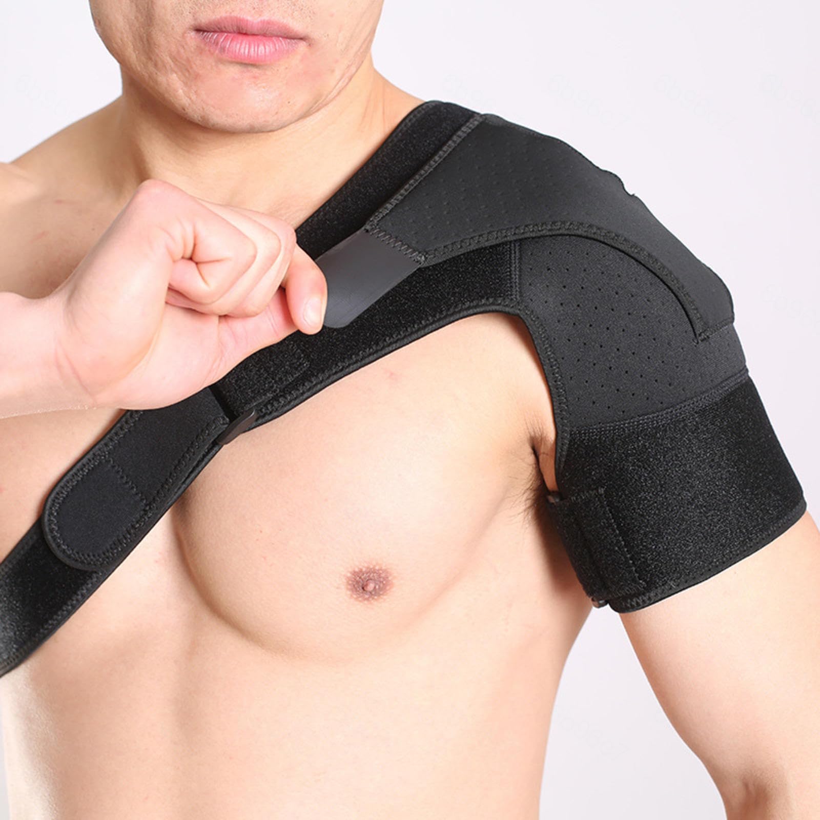 Tutore per Spalla Tutore di Supporto Regolabile per Spalla Manicotto di Compressione Spalla Sinistra e Destra per Prevenzione Infortuni, Articolazione AC Lussata, Tendinite, Frattura, Distorsione