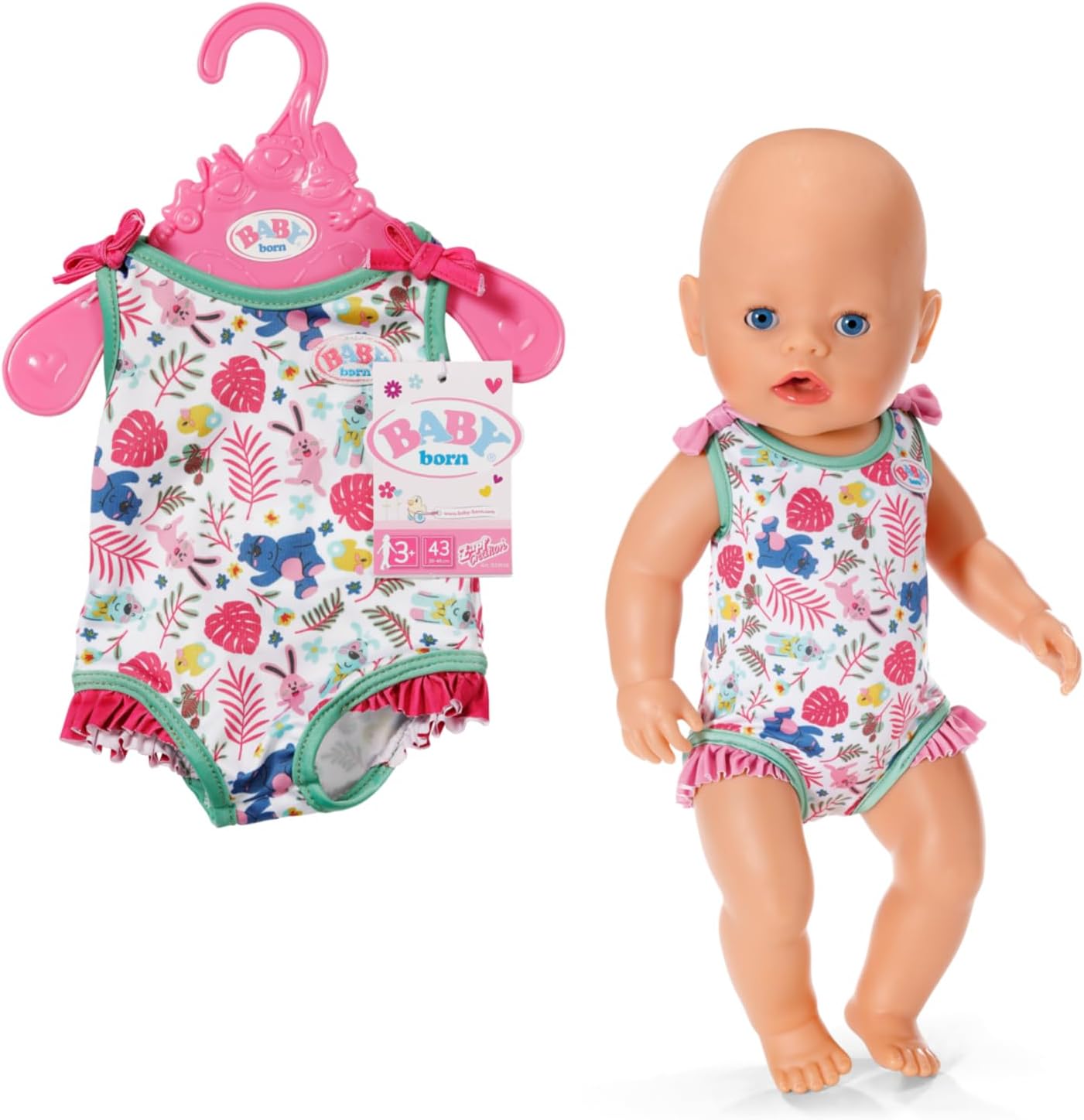 BABY born Swimsuits 833636 - Swimsuits for Dolls up to 43cm - Available in Two Assorted Styles - Suitable for Children from 3 Years Old