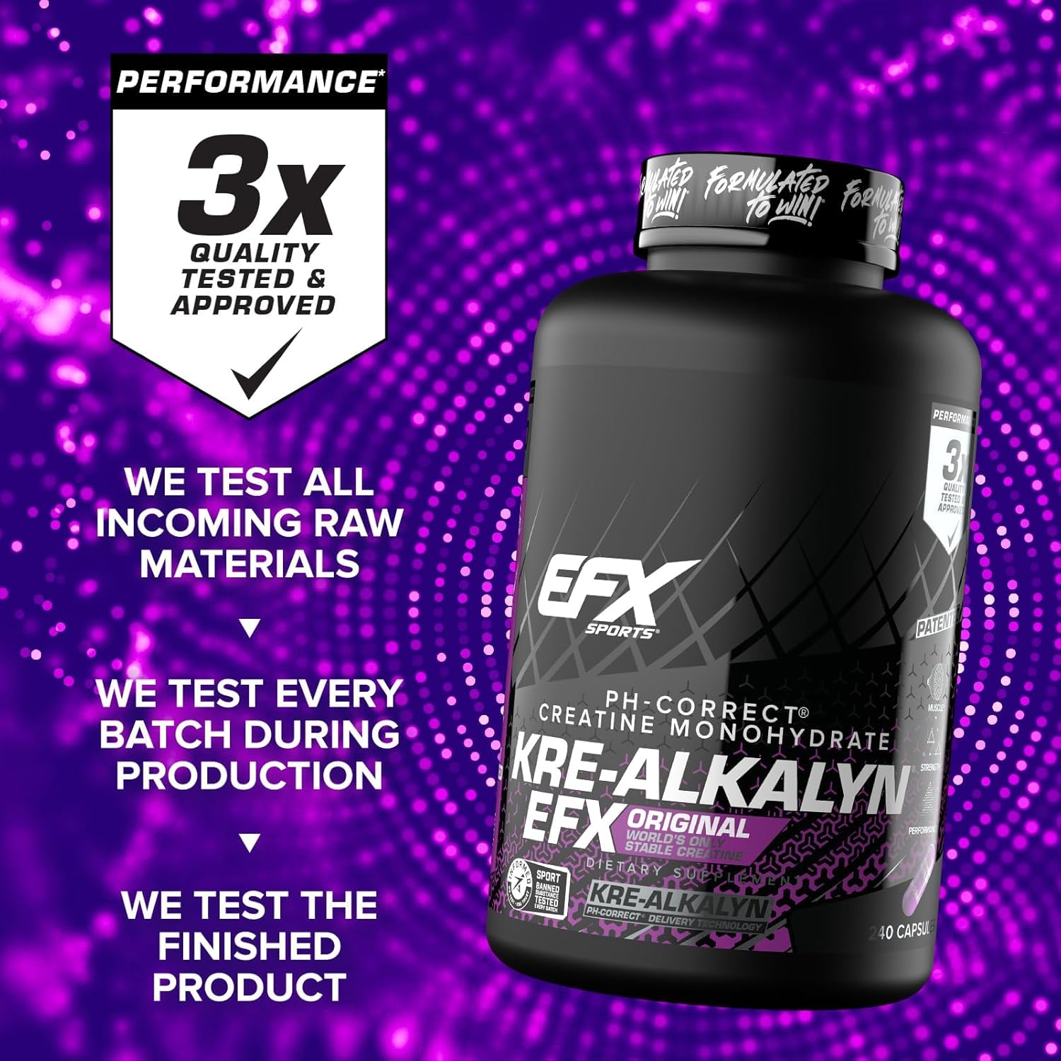 2個セット EFX Sports クレアルカリン Kre-Alkalyn EFX 240粒 ローディング不要 クレアチン クレアルカリン EFX | 240カプセル 120CAPSULES 120粒