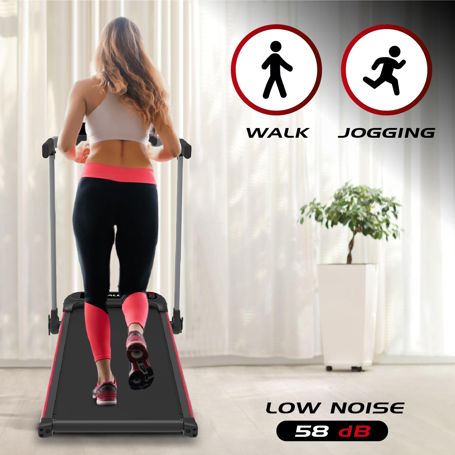 Walden Laufband Elektrisch Klappbar F2800 – Walking Pad für Zuhause & Büro, 2,5 PS Motor, Geschwindigkeit 1–10 km/h, 12 Programme, LCD Display, Fitness & Abnehmen (F280L)
