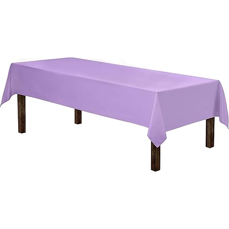 Amazon.com: Gee Di Moda Rectangle Tablecloth | 90 x 156 Inch - Lavender ...