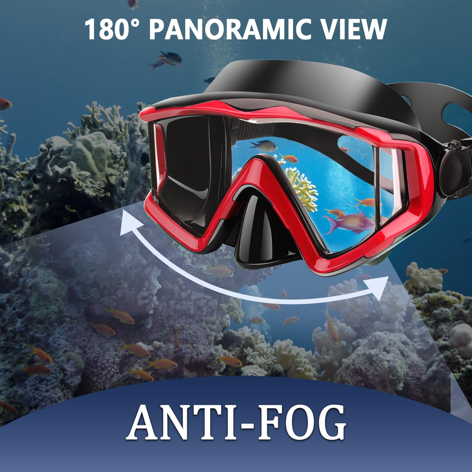 AQUA A DIVE SPORTS - Máscara de buceo para adultos para adultos (máscara de snorkel, para adultos