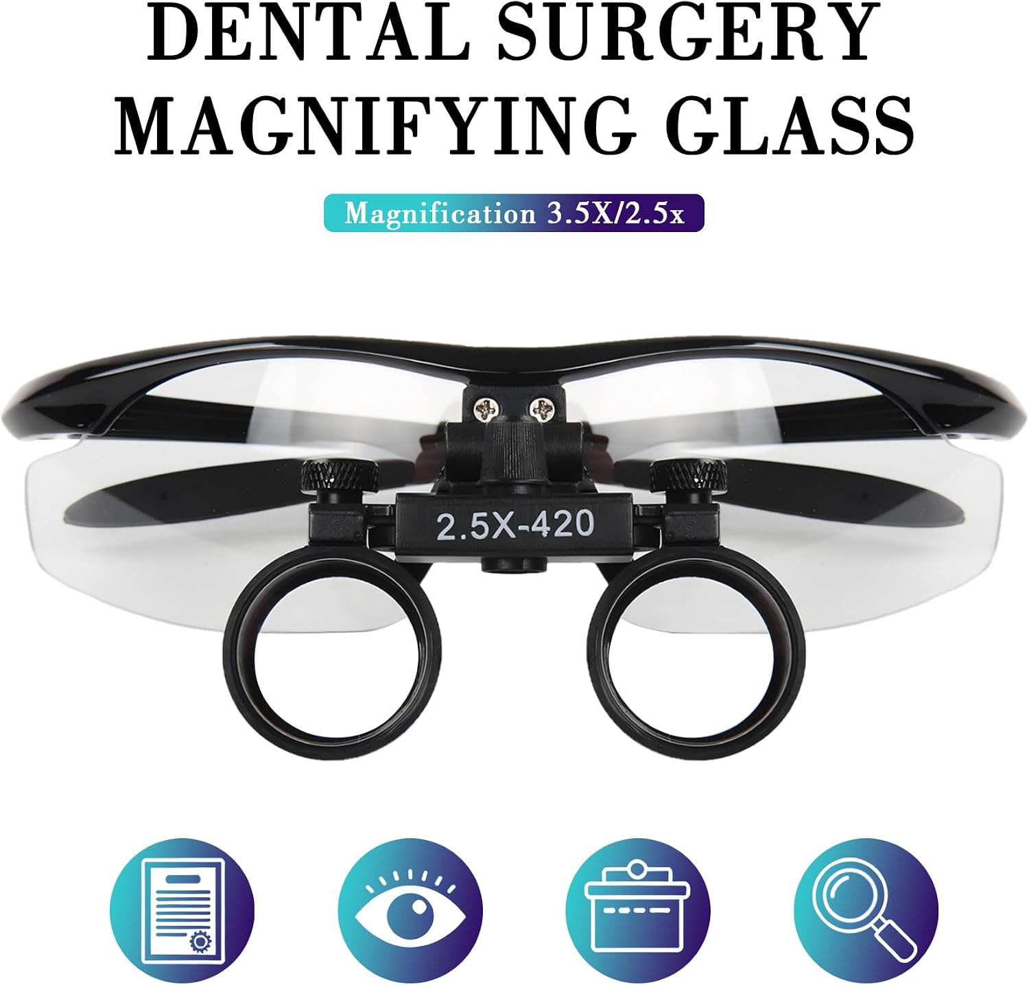 Dental Surgical Loupe 420mm Safety Goggle for Dental Professionals Student to Practice Use