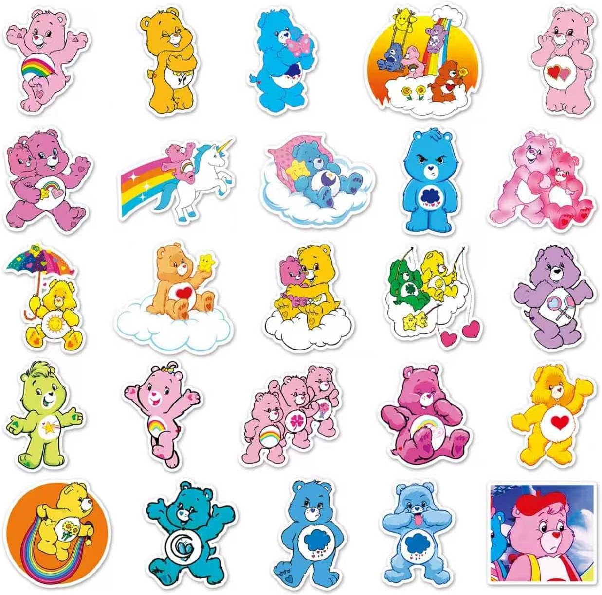 50PCS Cute Bear Stickers for Kids, Waterproof Stickers for Water Bottles Skateboard Car Bike Phone Case Laptop Suitcase, Gifts for Girls Boys Party image 4