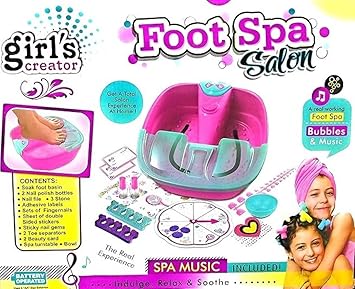 Braintastic Foot Spa Sets for Girls ,DIY Manicure and Pedicure Set with Foot Care Kit Perfect with Nail Kit for Kids -5-12 Years
