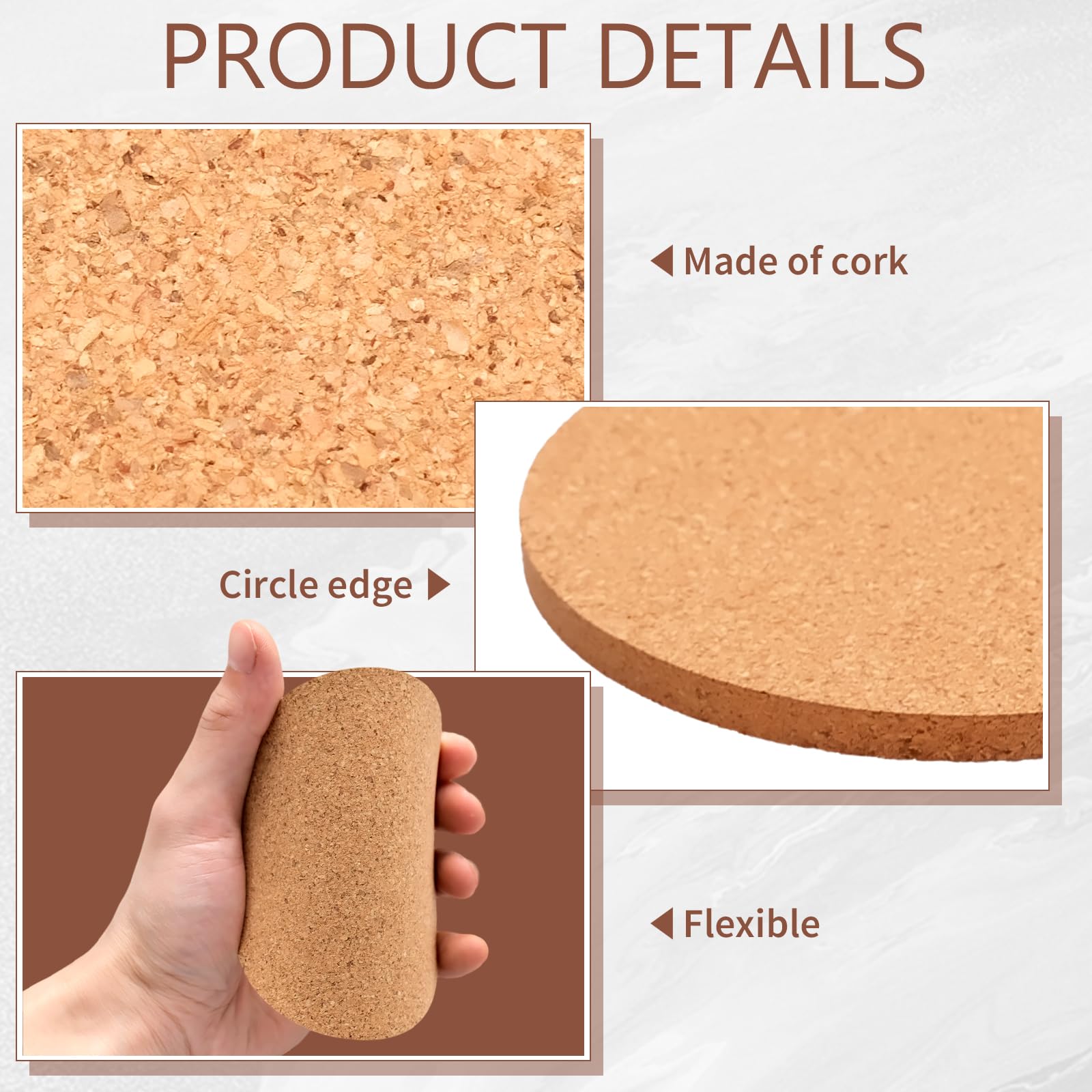 320 posavasos de corcho a granel de 4 pulgadas absorbentes de corcho para platos, copas de vino, cocina, oficina, bar en casa
