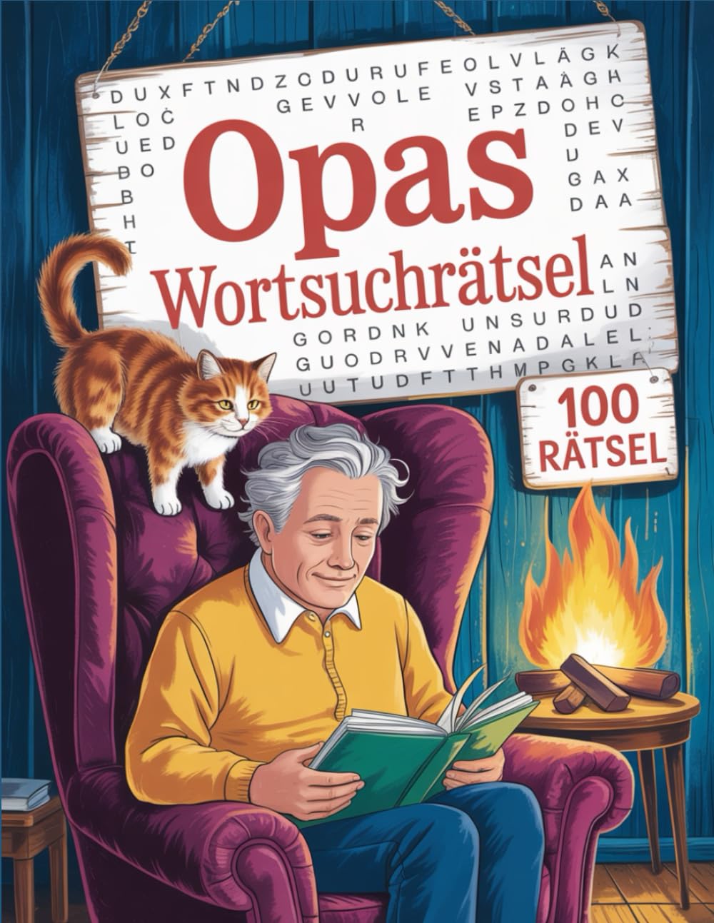 Opas Wortsuchrätsel: 100 Suchrätsel im Großdruck für Senioren – Entspanntes Gedächtnistraining für ältere Männer