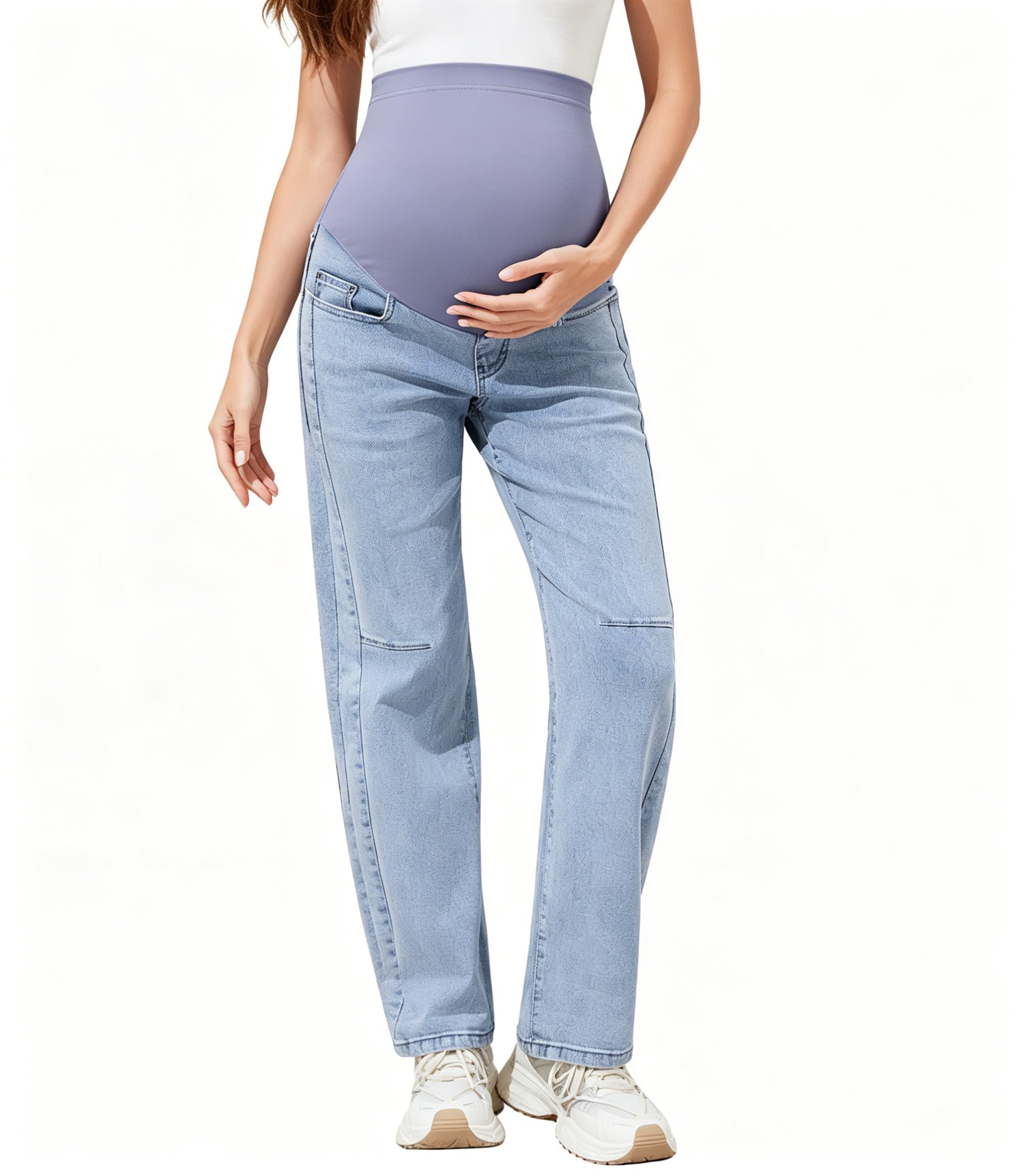 PACBREEZE Women's Maternity Jeans Over Belly Skinny Stretchy Denim Pants Comfy Slim Pregnancy Pants