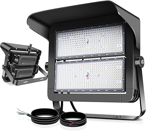 Vista 15 de Juego de 3 luces LED de estacionamiento de 200 W para exteriores, 28000 lm, reflectores brillantes de atardecer a amanecer, montaje de yugo