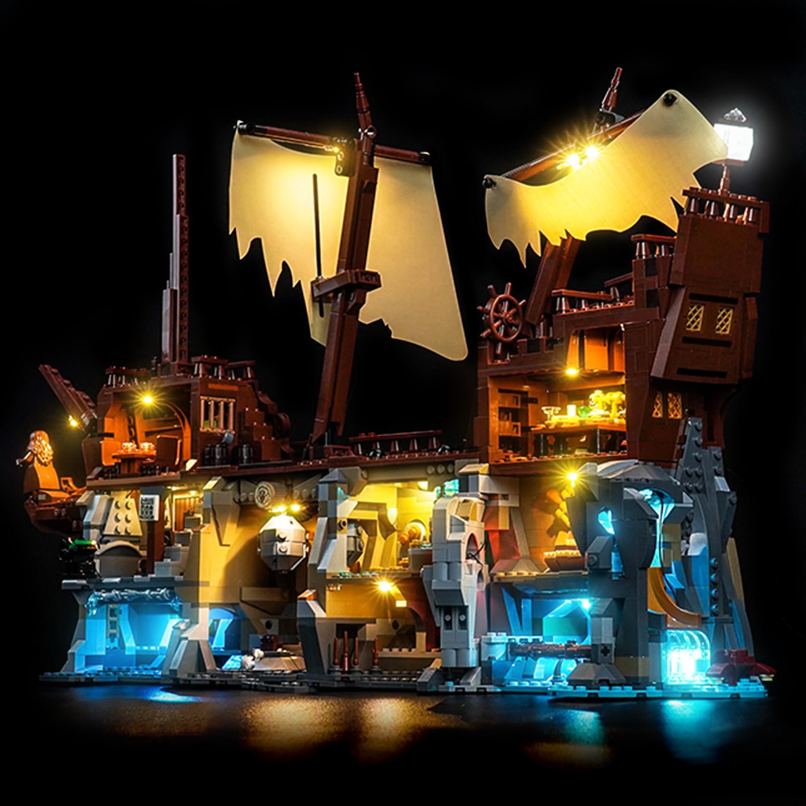 Juego de luces de mando a distancia compatible con Lego The Goonies 21363 (no modelo), juego de iluminación LED compatible con Lego 21363 The Goonies Bausteine modelo