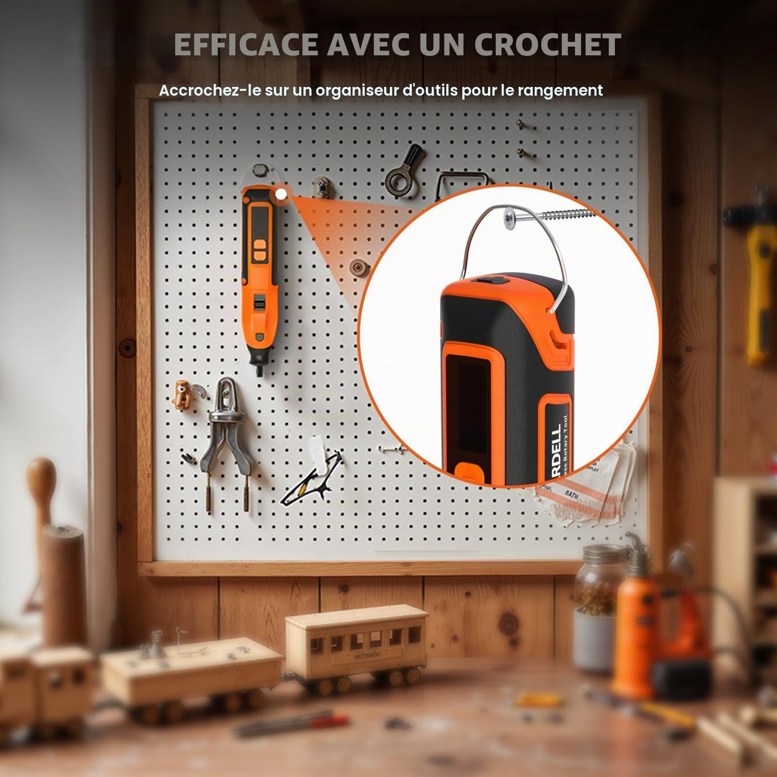 HARDELL Outil rotatif multifonction sans fil 12V - Mini ponceuse avec écran, 6 vitesses, 80 accessoires, batterie 2000mAh charge rapide pour ponçage, gravure, perçage, coupe