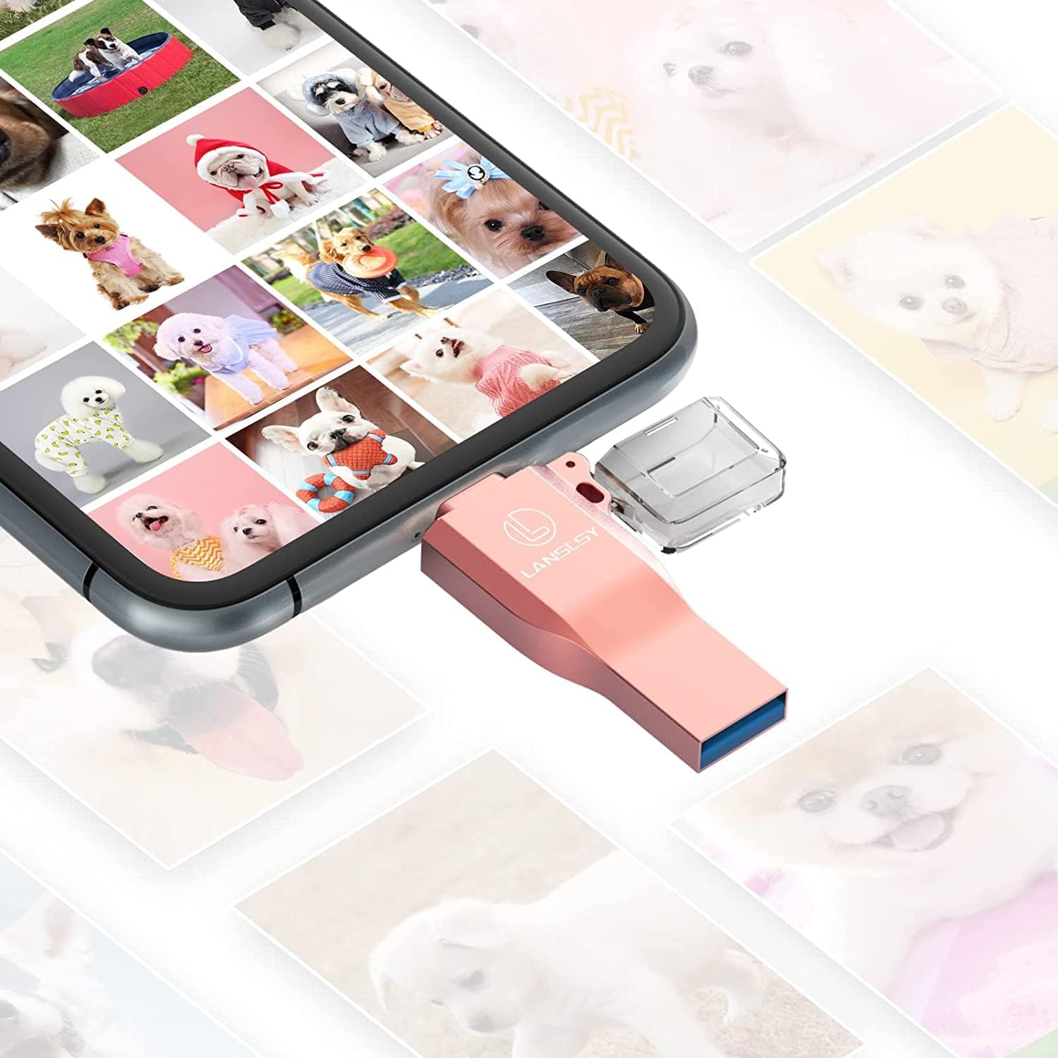Photo Stick,3 in 1 Memory Stick is Compatible with Phone/Android/PC/Mac (256GB)