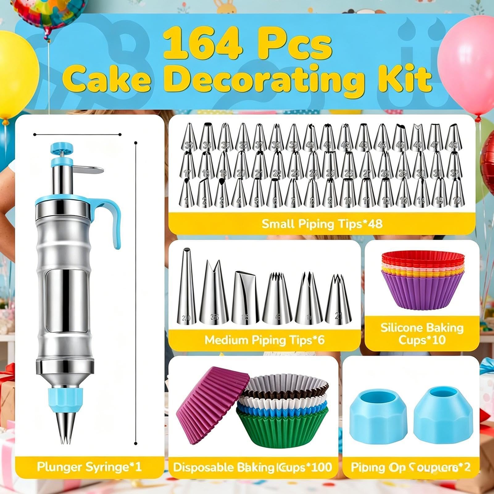 Kit Manga Pastelera para Glaseado Dispensador de Relleno Crema para | Herramienta Dispensadora de Crema para Postres, Tartas, Galletas, Chocolate, , Cumpleaños y Días Festivos