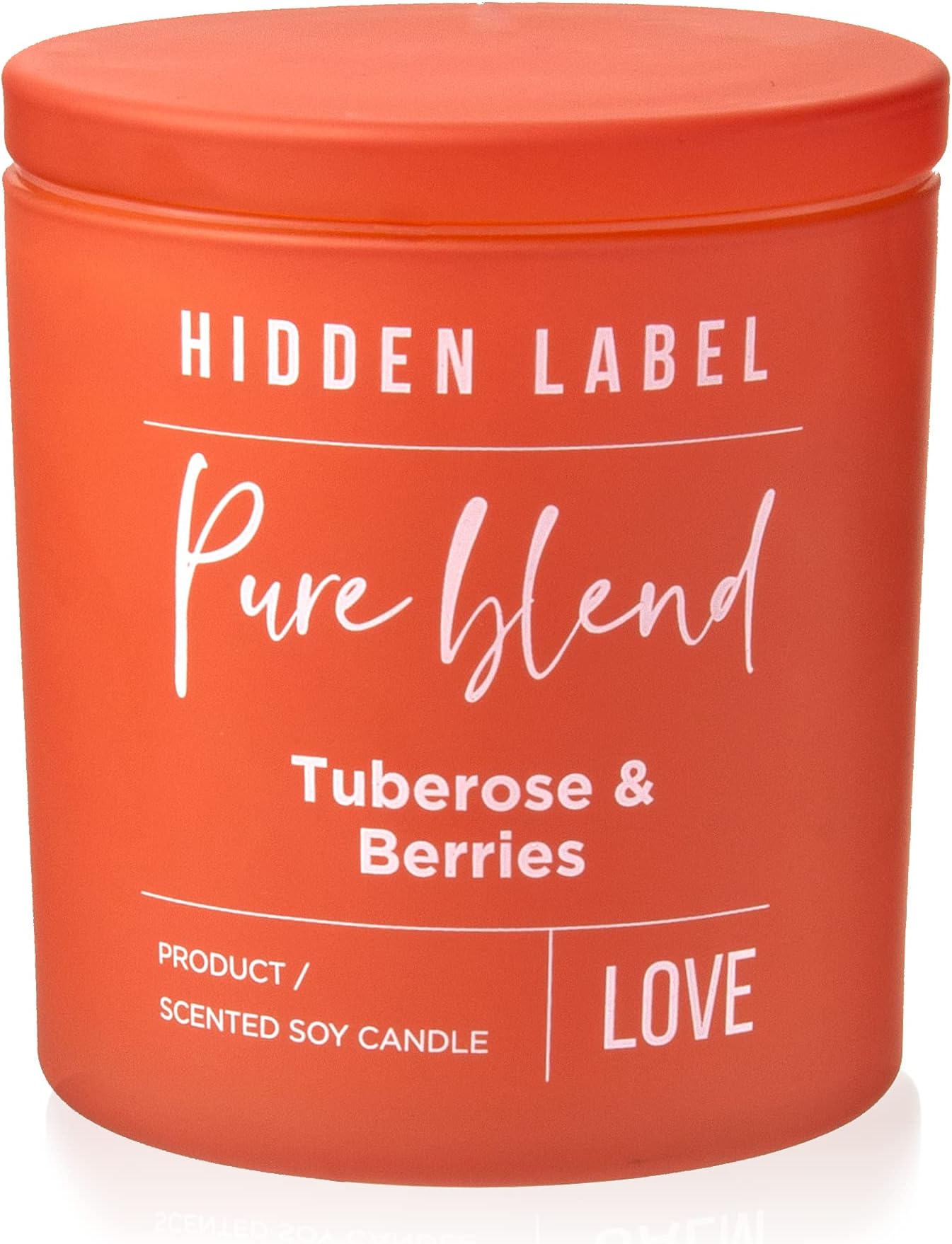Hidden LabelScented Candles, Tuberose & Berries Large Candle 14oz 2 Wicks, Pure Blend Collection Soy Candles for Home, Gifts for Women