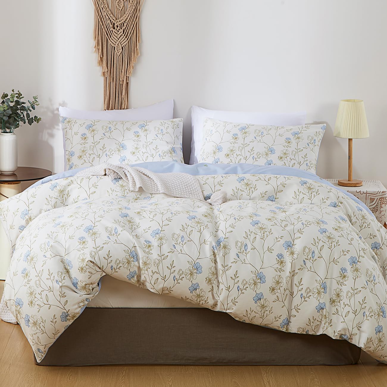 Covebett Bettwäsche Baumwolle Weich Renforce Baumwollbettwäsche ÖKO-TEX Bettbezug und Kissenbezug 80x80cm Reißverschluss