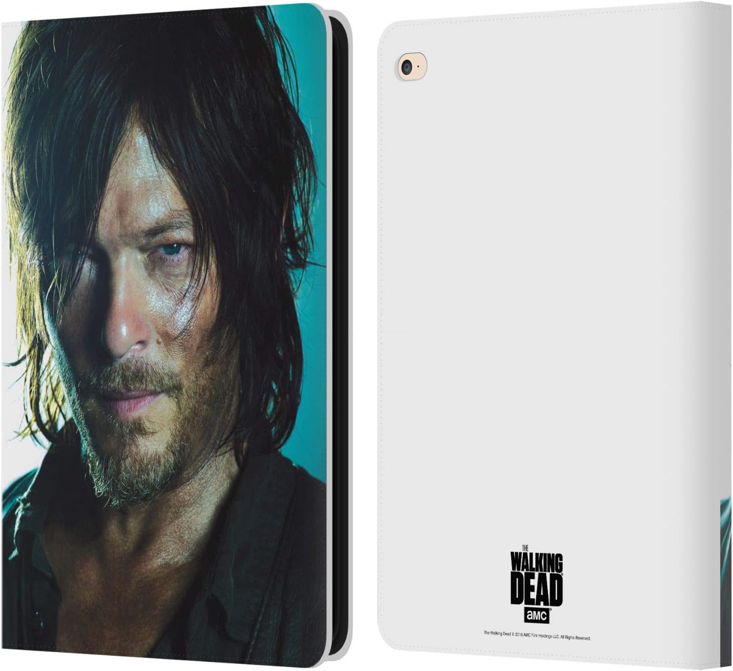 Head Case Designs Officially Licensed AMC The Walking Dead Daryl Characters Leather Book Wallet Case Cover Compatible with Apple iPad Air 2 (2014)