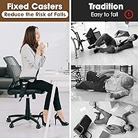 Vista 6 de Bell Glides Ruedas Giratorias de Repuesto para Silla de Oficina o Taburete que Convierten Ruedas Giratorias a Ruedas Fijas Estacionarias