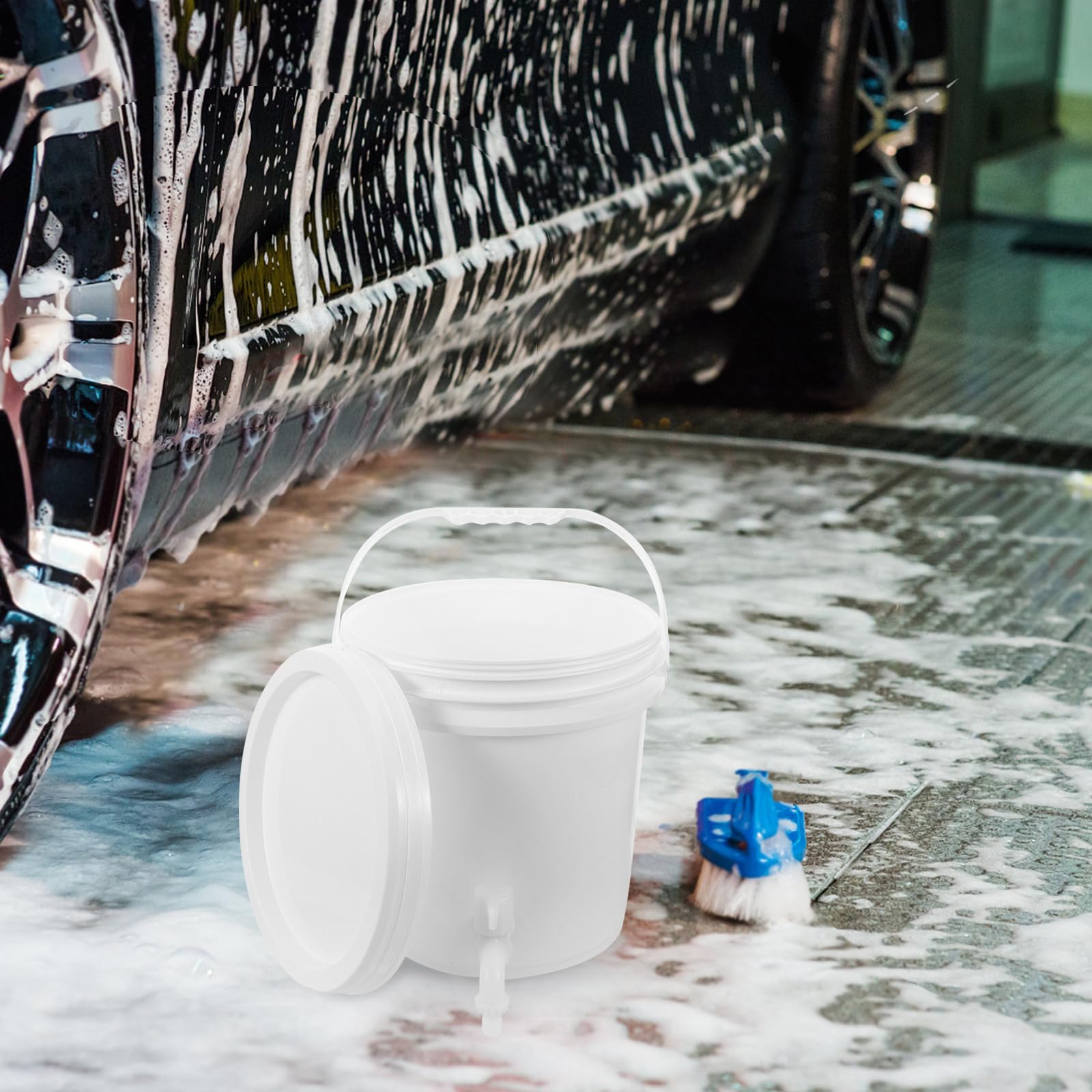 Cabilock Cubo de Agua para Acampar de Plástico Engrosado 10 Litros con Grifo y Cinta de Sellado Contenedor Portátil para Almacenamiento de Líquidos Uso Exterior Camping Senderismo