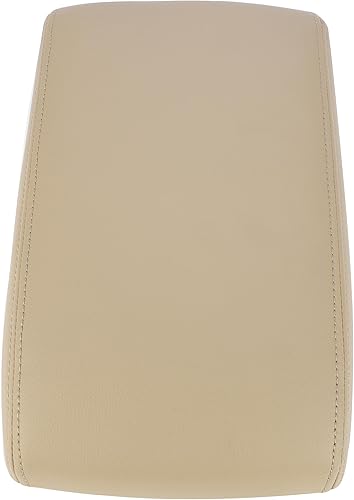 SCITOO Cubierta de piel para consola central con reposabrazos, color beige, con base de repuesto para Highlander 2008-2014