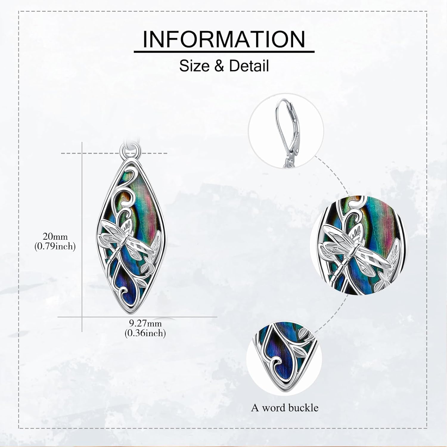 Dragonfly Earrings 925 Sterling Silver Filigree Earrings Dragonfly Dangle Drop Christmas Jewelry Gifts for Women - Image 3