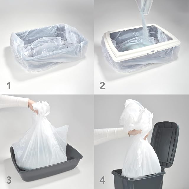 Foto 3 de 3 de Love Story, rollo de 15 bolsas para bandeja con asas de polietileno, 84 x 45 cm