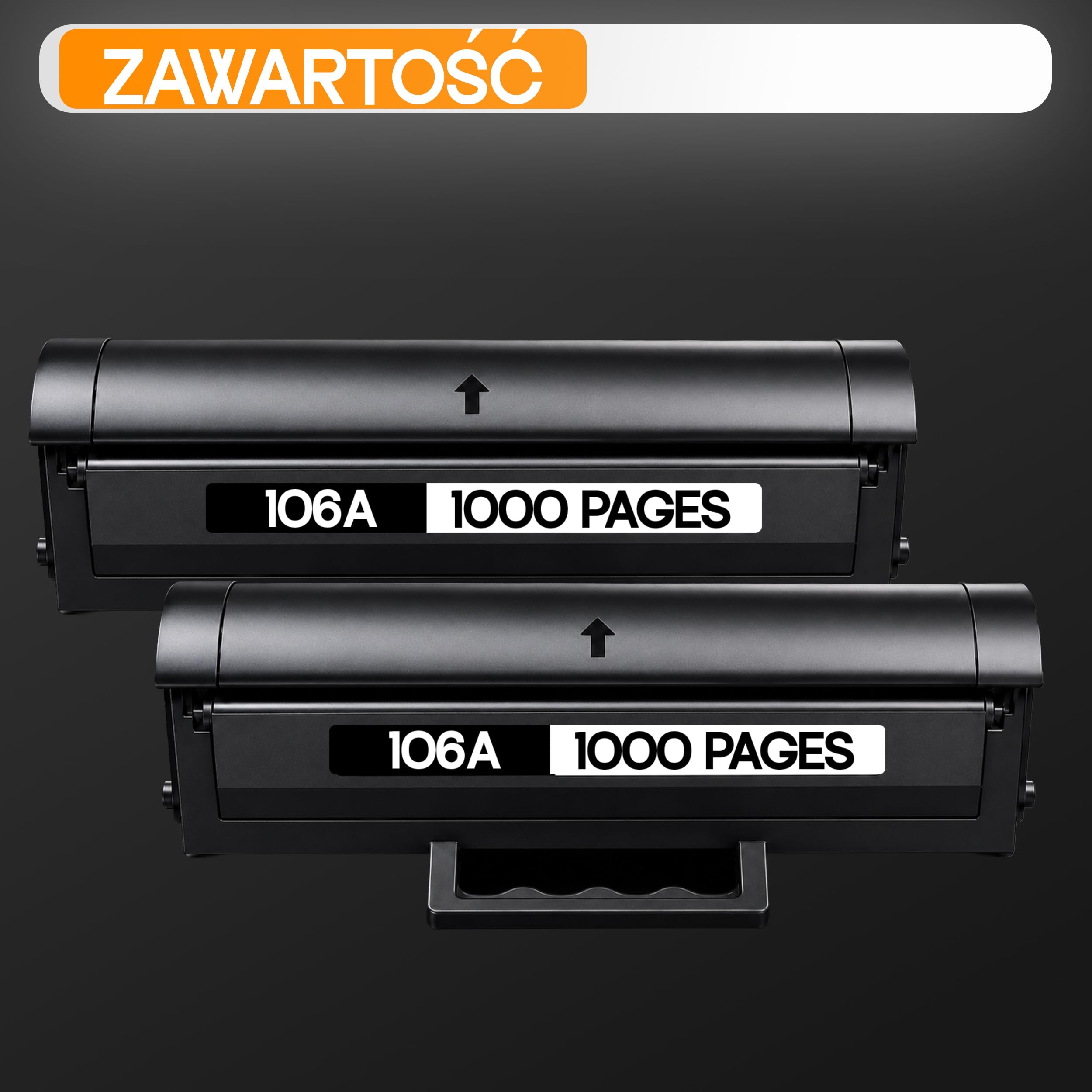 106A Toner do HP Laser 107W MFP 135wg 137wg 137fnw 137fwg zastępuje HP Toner 106A W1106A (2 czarne Tonery z Chipem)